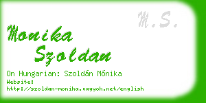 monika szoldan business card